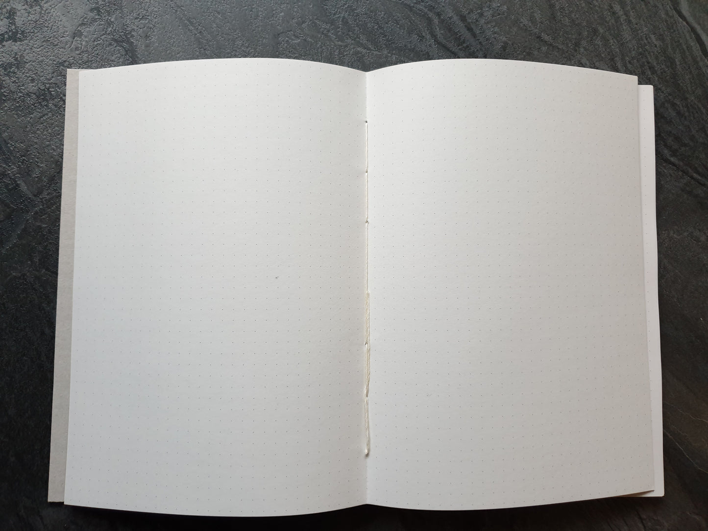 Handgefertigtes gepunktetes Notizbuch, 100% Altpapier, DIN A5 (148x210mm), 144 Seiten, Hochformat