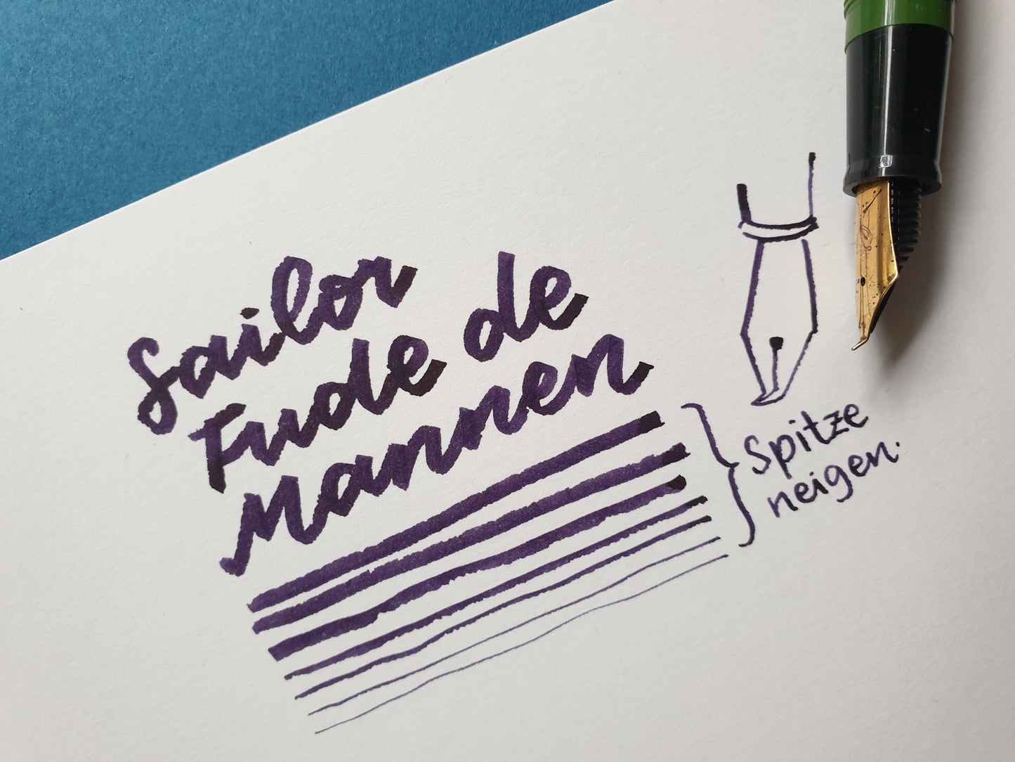 Sailor Fude de Mannen Füller, gebogene Spitze