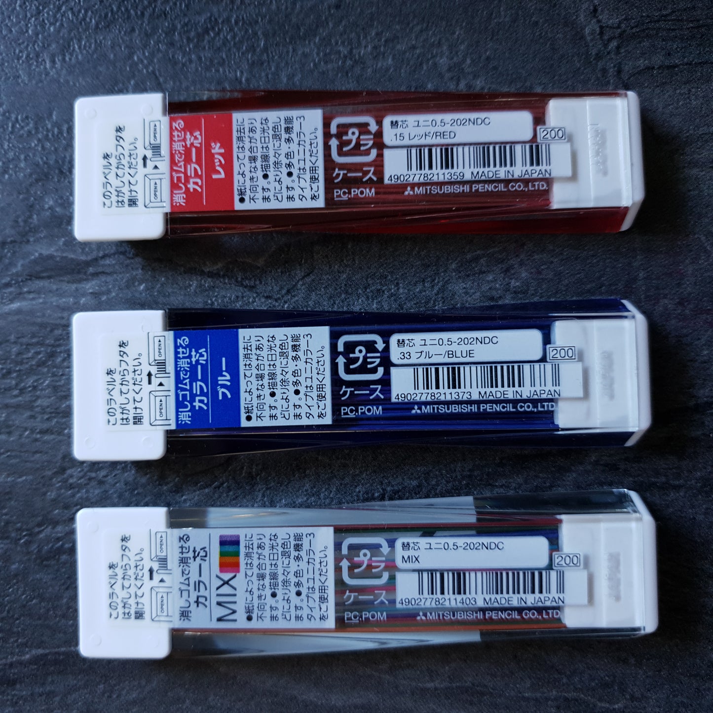 Uni nano dia color 0.5mm, farbige Feinminen, je 20 Stk.
