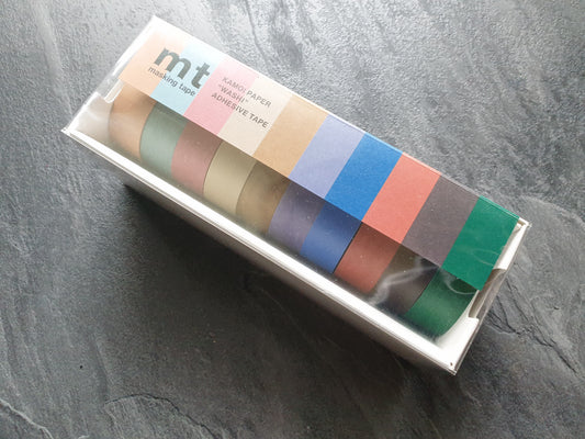mt Washi Tape Set, 15mm x 7 m, 10 Rollen