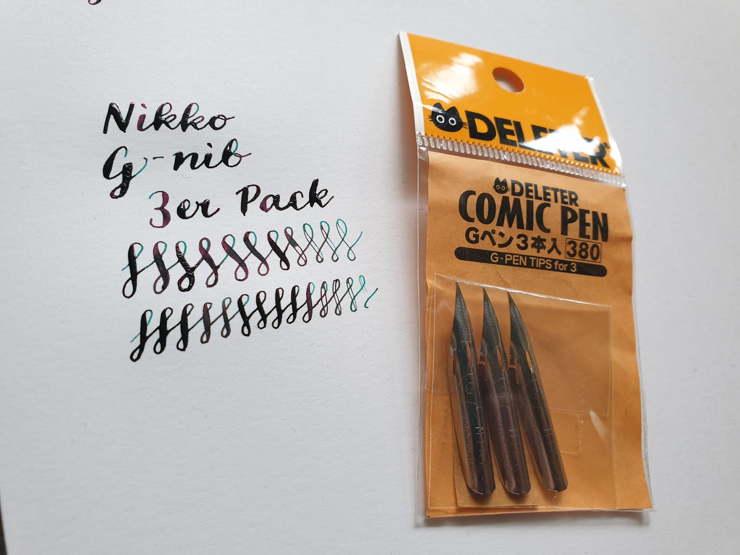 DELETER / Nikko G-Pen (G-nib), 3er Set, flexible Zeichenfeder
