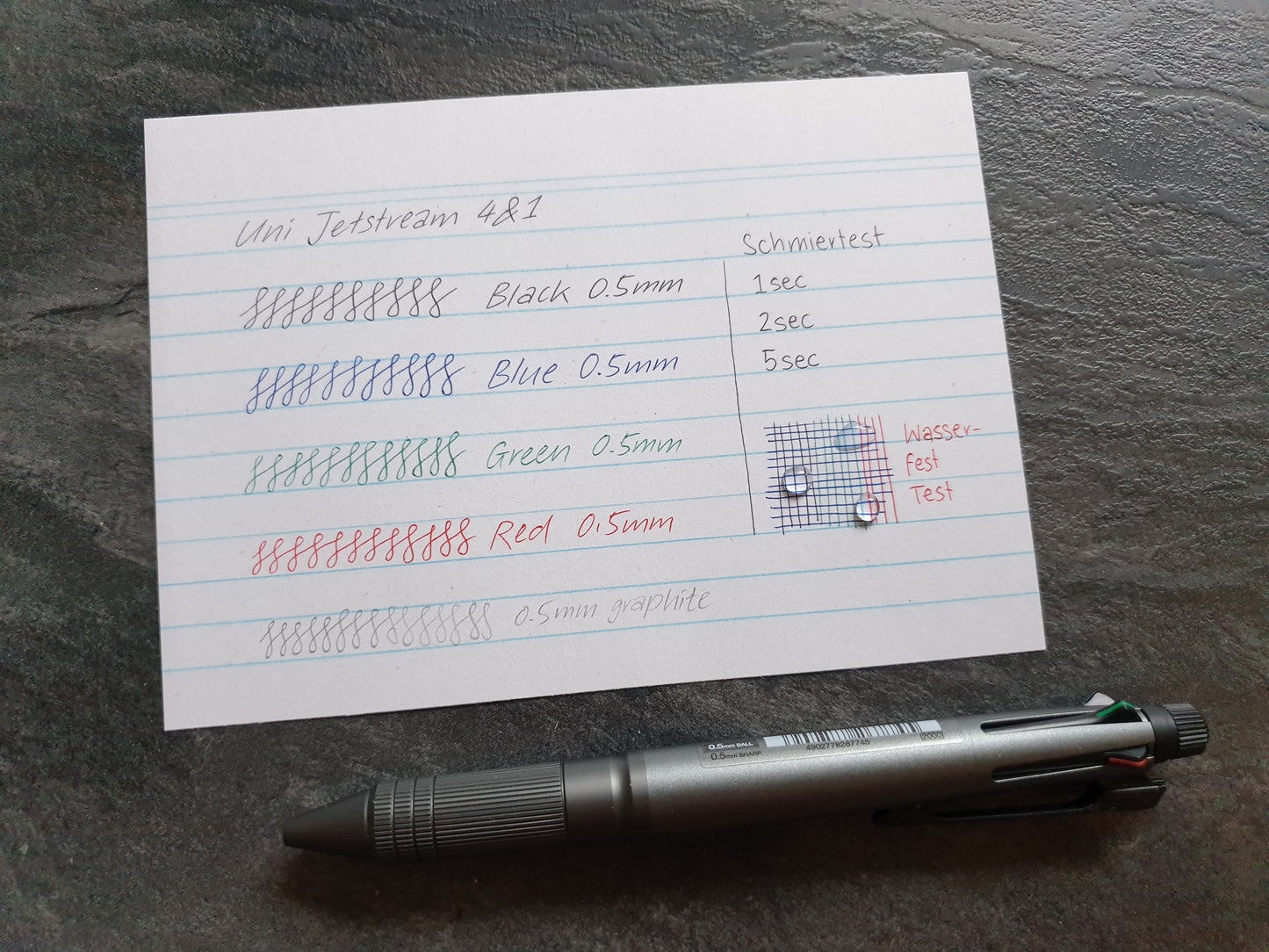 Uni Jetstream 4&1 Metall-Multistift: 4 Kugelschreiberminen und 1 Druckbleistift