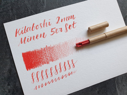 Rote Farbminen 2.0mm für Kitaboshi "Adult Colored Pencil", 5 Minen