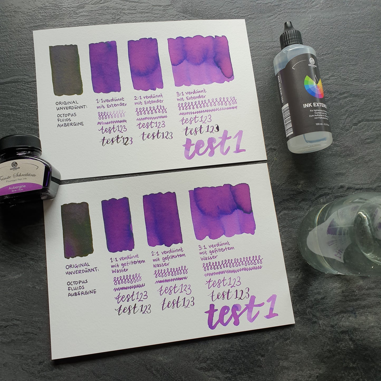 Octopus Fluids: Farblose Schreibtinte, "Ink Extender" zum Aufhellen von Füllhaltertinten, 100 ml