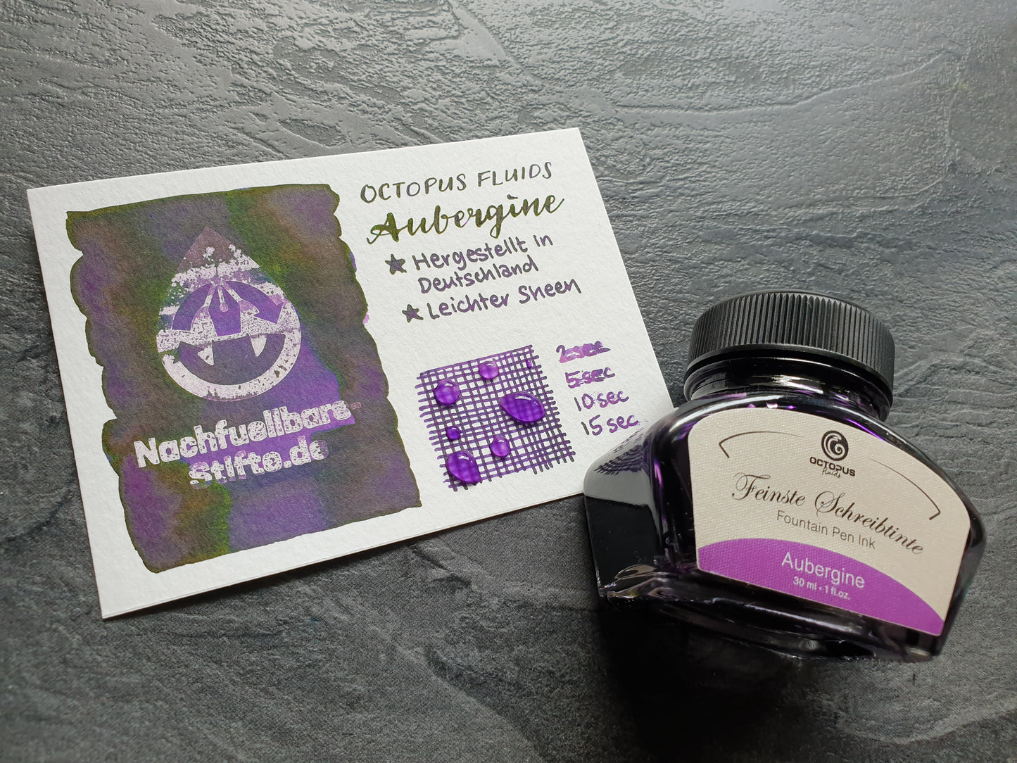 Octopus Fluids Feinste Schreibtinte "Aubergine"