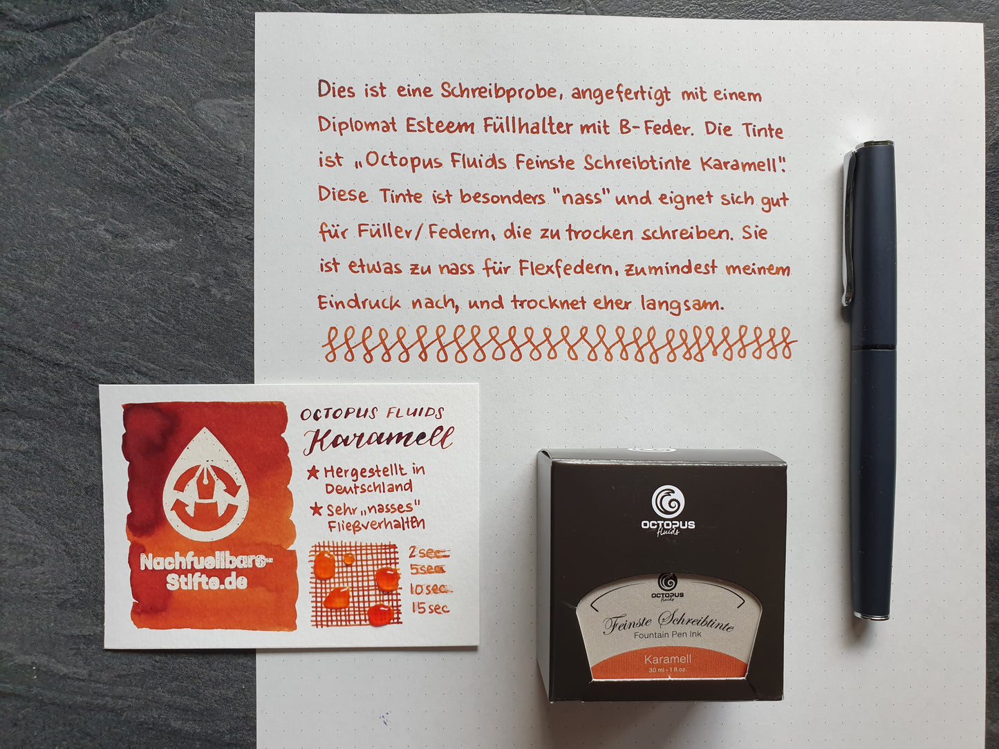 Octopus Fluids Feinste Schreibtinte "Karamell"
