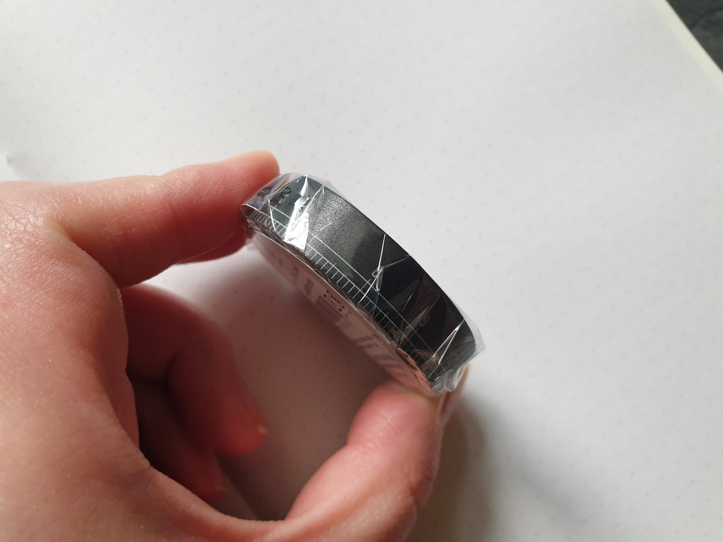 mt ex Washi Tape, 10mm x 7m, schwarzes Maßband-Motiv