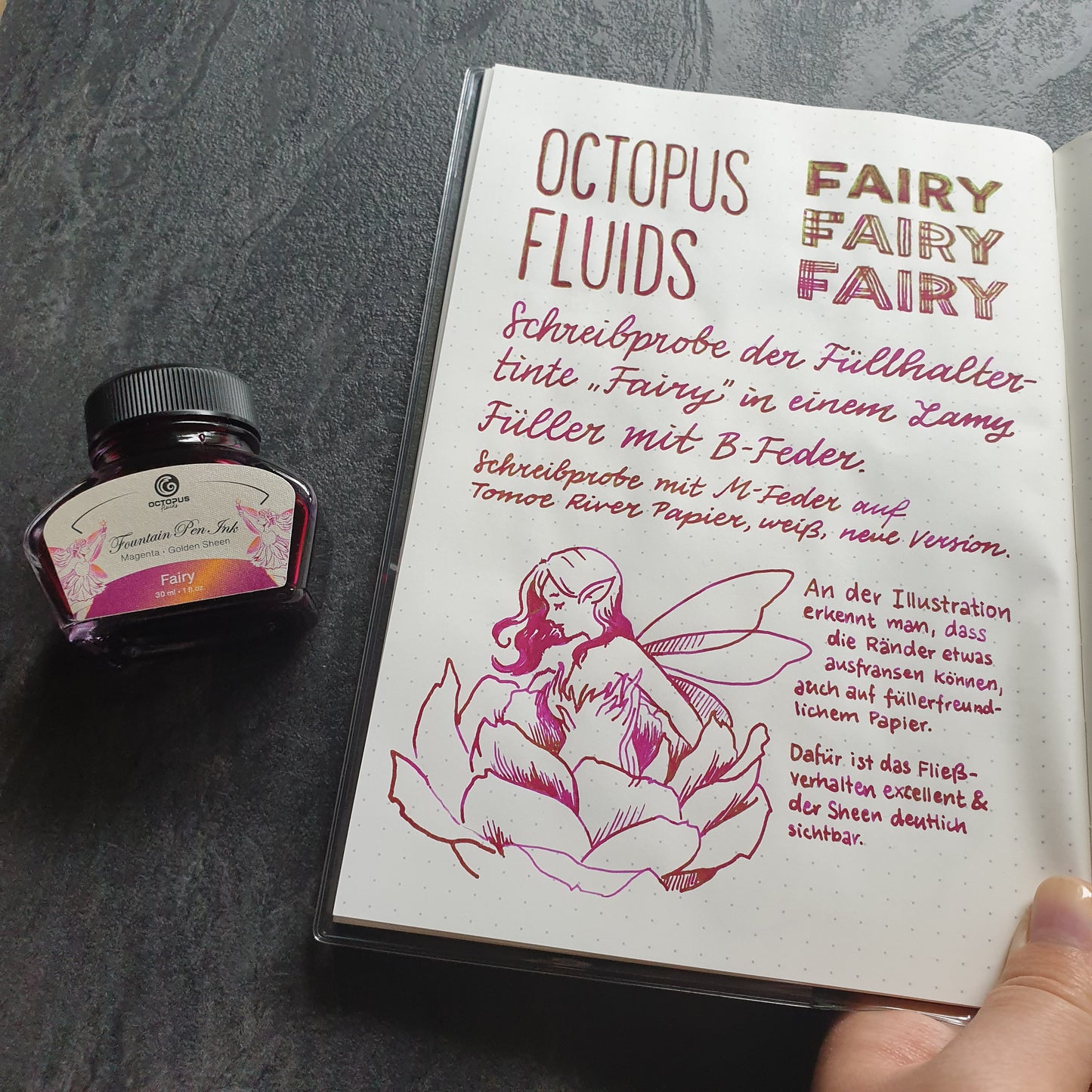 Octopus Fluids Sheen-Tinte "Fairy", Füllhaltertinte 30ml