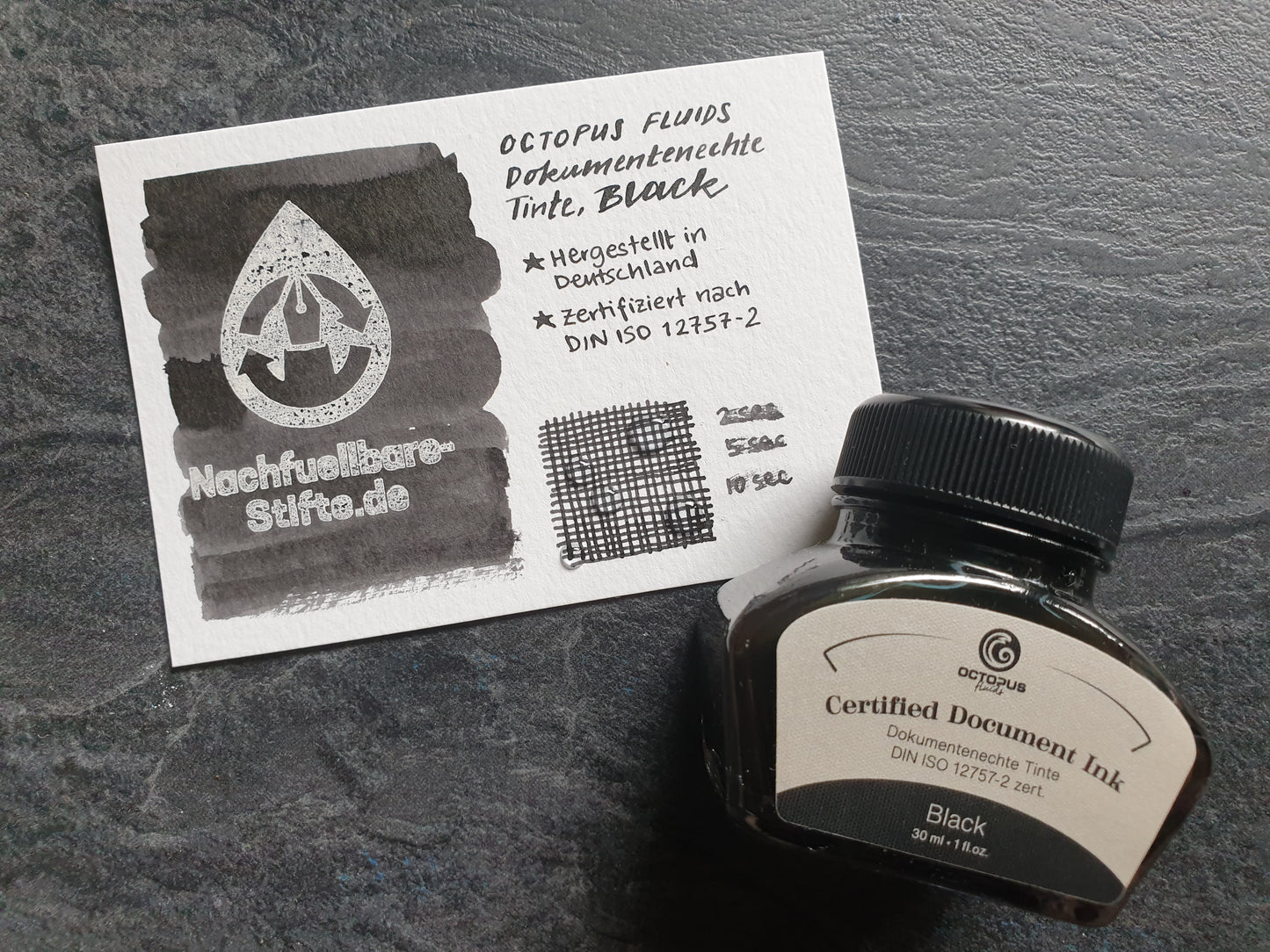 5ml Tintenprobe der Octopus Fluids Dokumenttinten, Füllhaltertinte