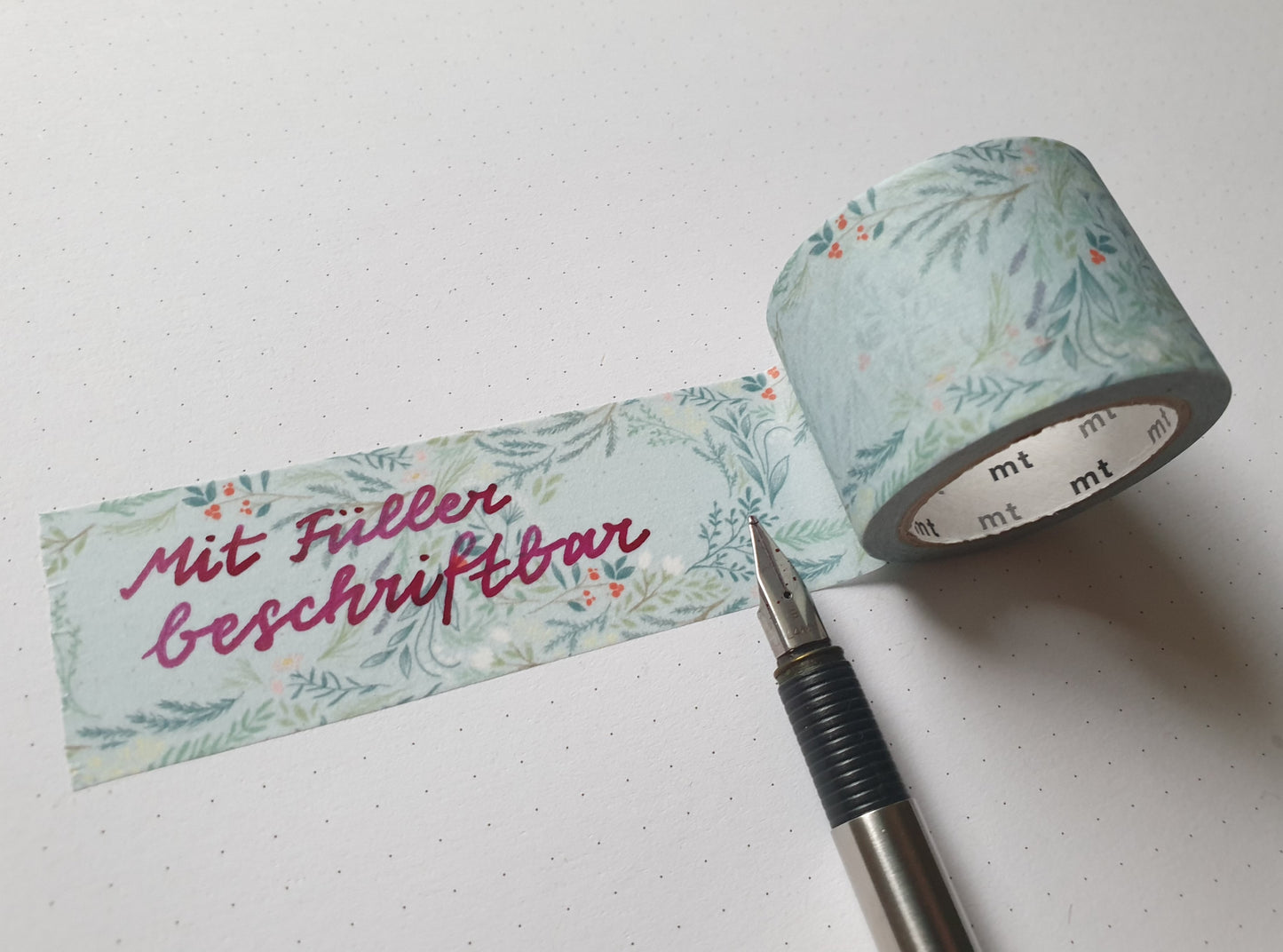 mt Beschriftbares Washi Tape mit Pflanzenmotiv, 30mm x 7 m