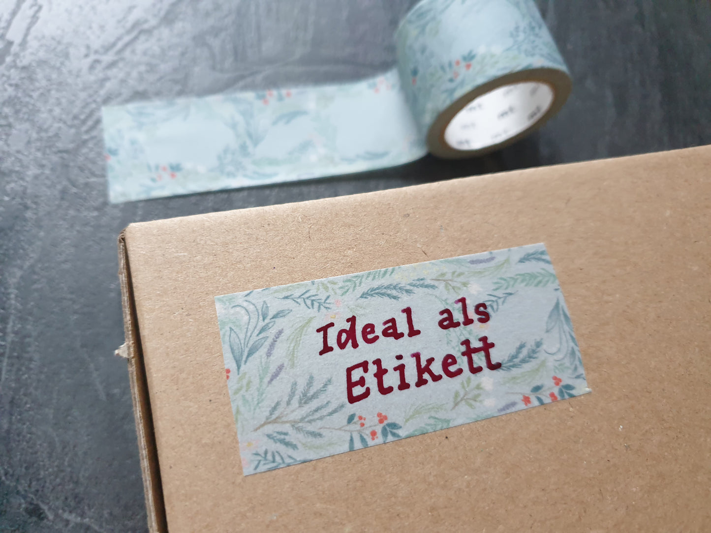 mt Beschriftbares Washi Tape mit Pflanzenmotiv, 30mm x 7 m