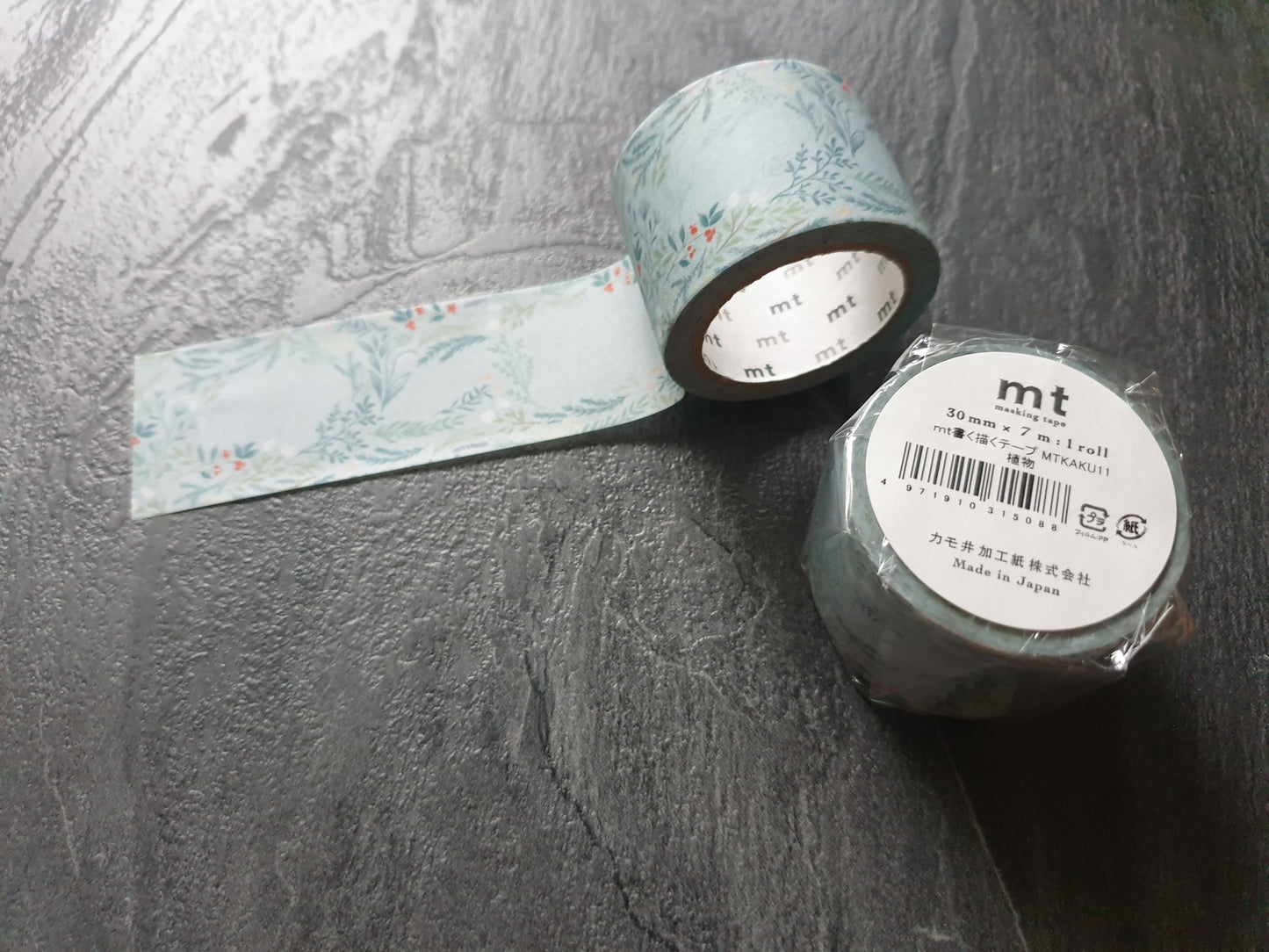 mt Beschriftbares Washi Tape mit Pflanzenmotiv, 30mm x 7 m