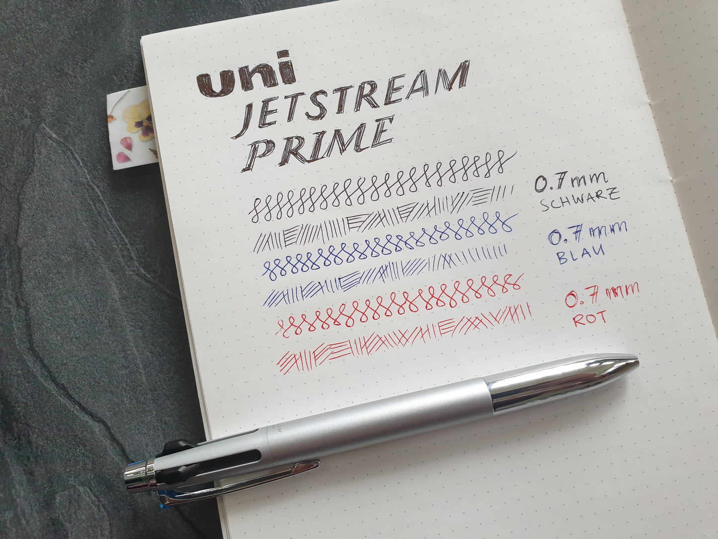 Uni Jetstream Prime 3-color: 3 in 1 Kugelschreiber mit 0.7mm Minen