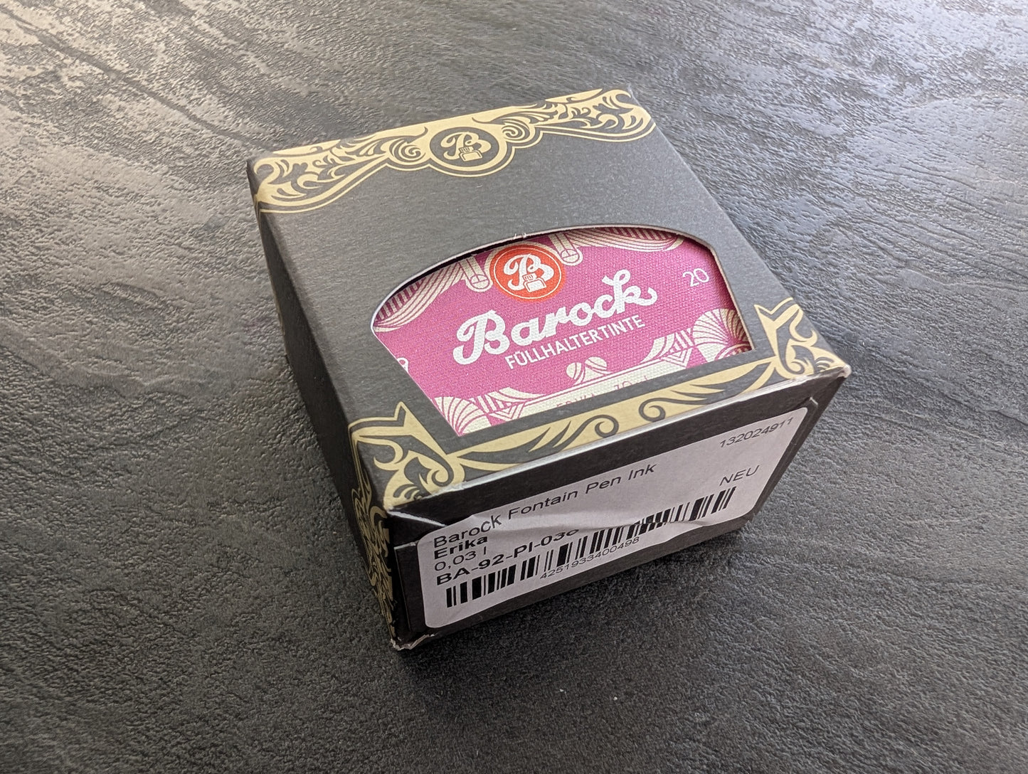 Barock 1920 Füllhaltertinte "Erika", violett-pink, 30ml Glas