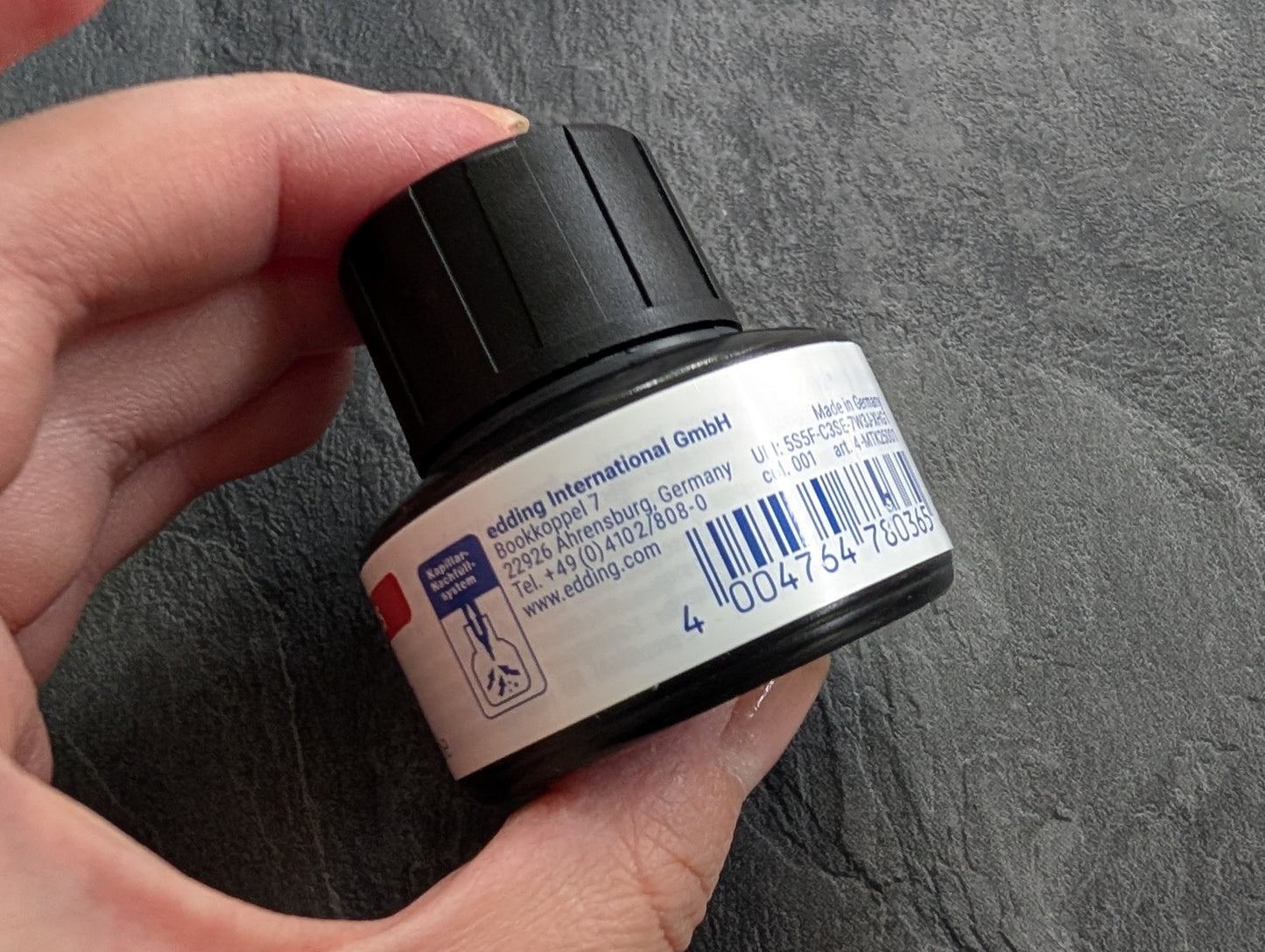 Edding Nachfülltinte für Permanentmarker, MTK 25 schwarz, 25ml Flasche, 4MTK25001
