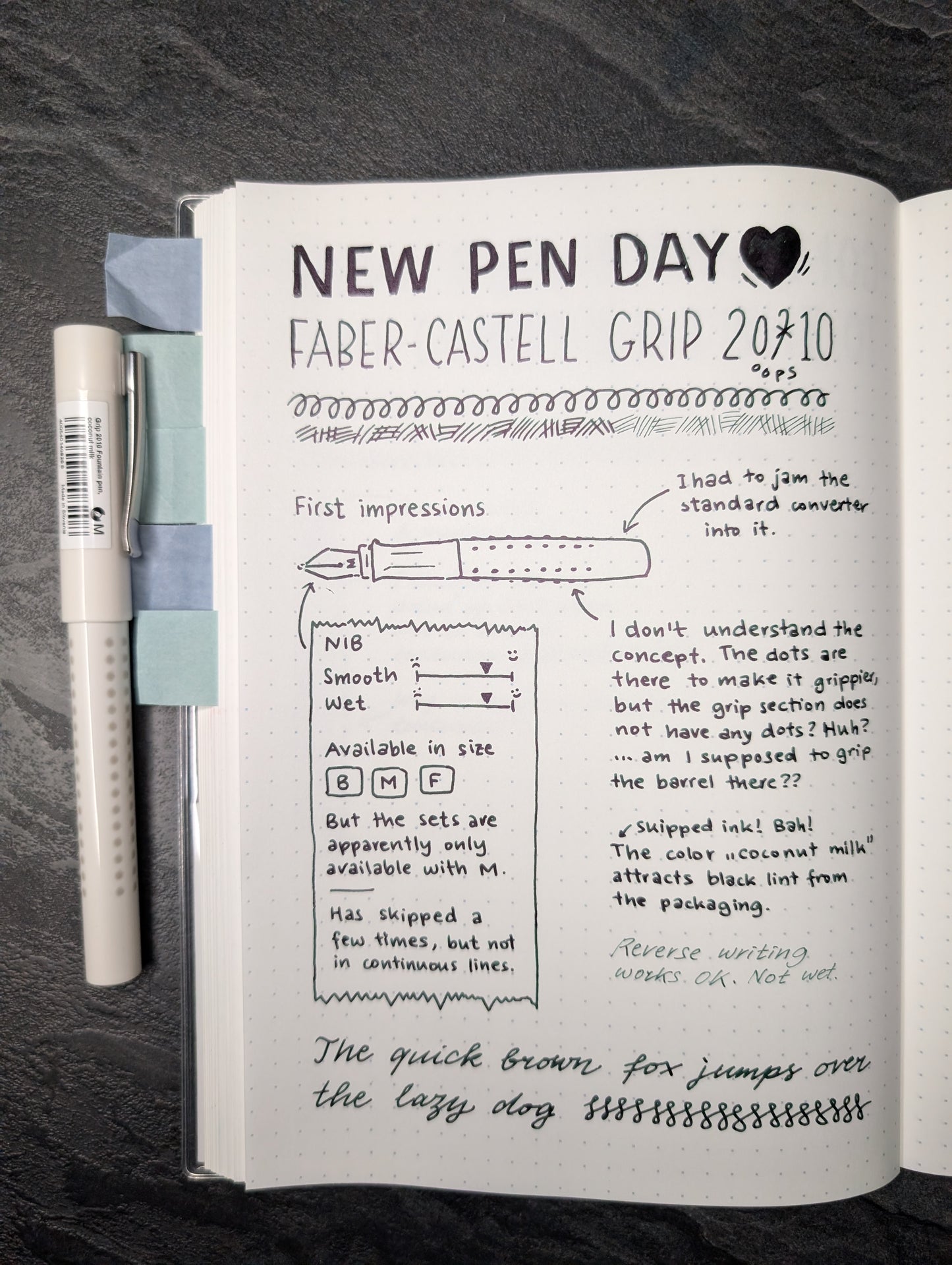 Faber-Castell "GRIP 2010" Füllhalter, M-Feder, verschiedene Farben