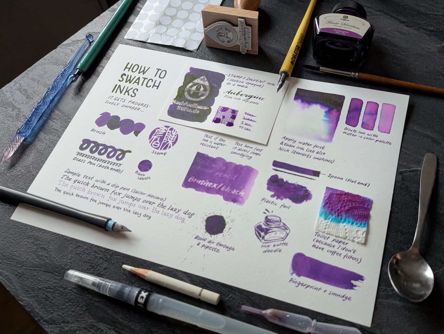 Octopus Fluids Feinste Schreibtinte "Aubergine"