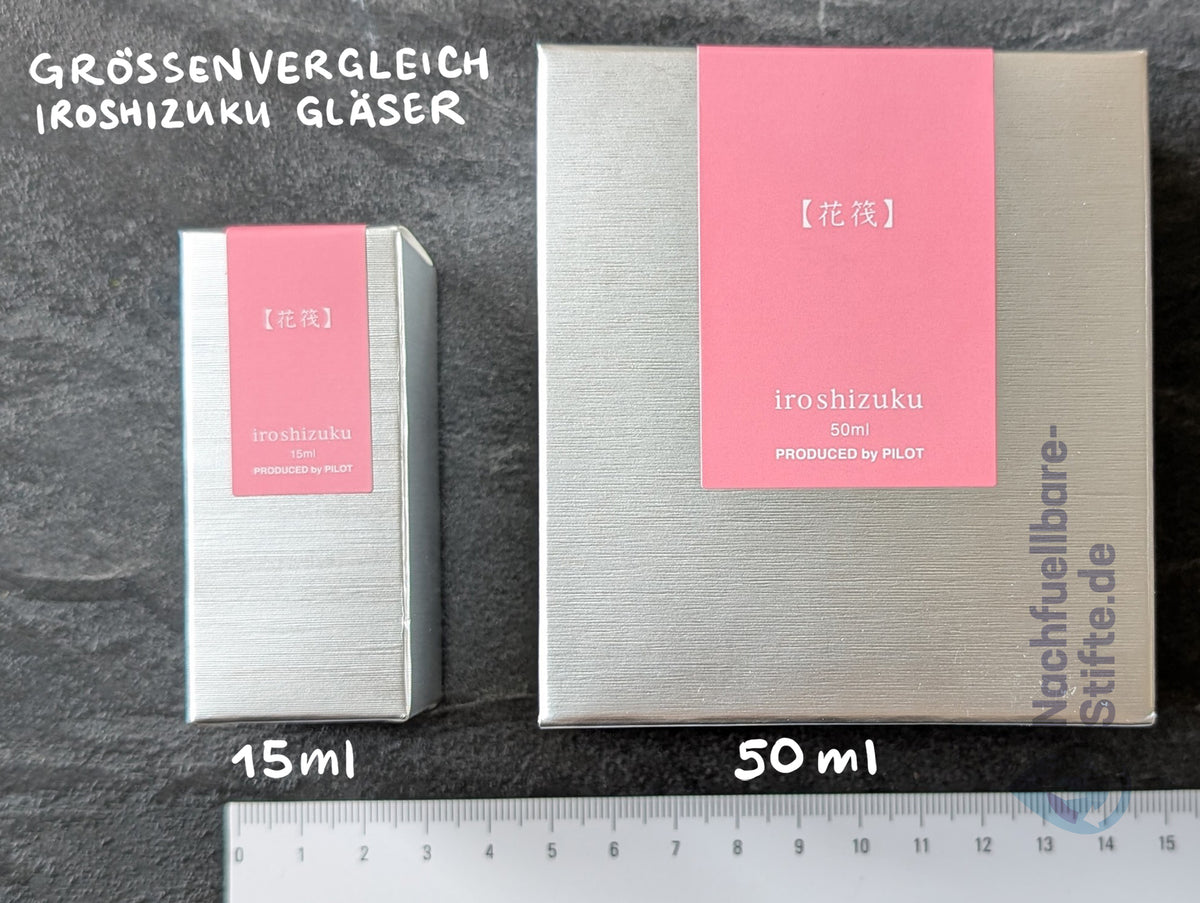 Pilot iroshizuku: Hana-ikada ("Blütenfloß", pink), Füllhaltertinte im Glasflacon