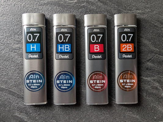 Druckbleistiftminen Pentel AIN Stein 0.7mm, 40 Minen, 60mm lang