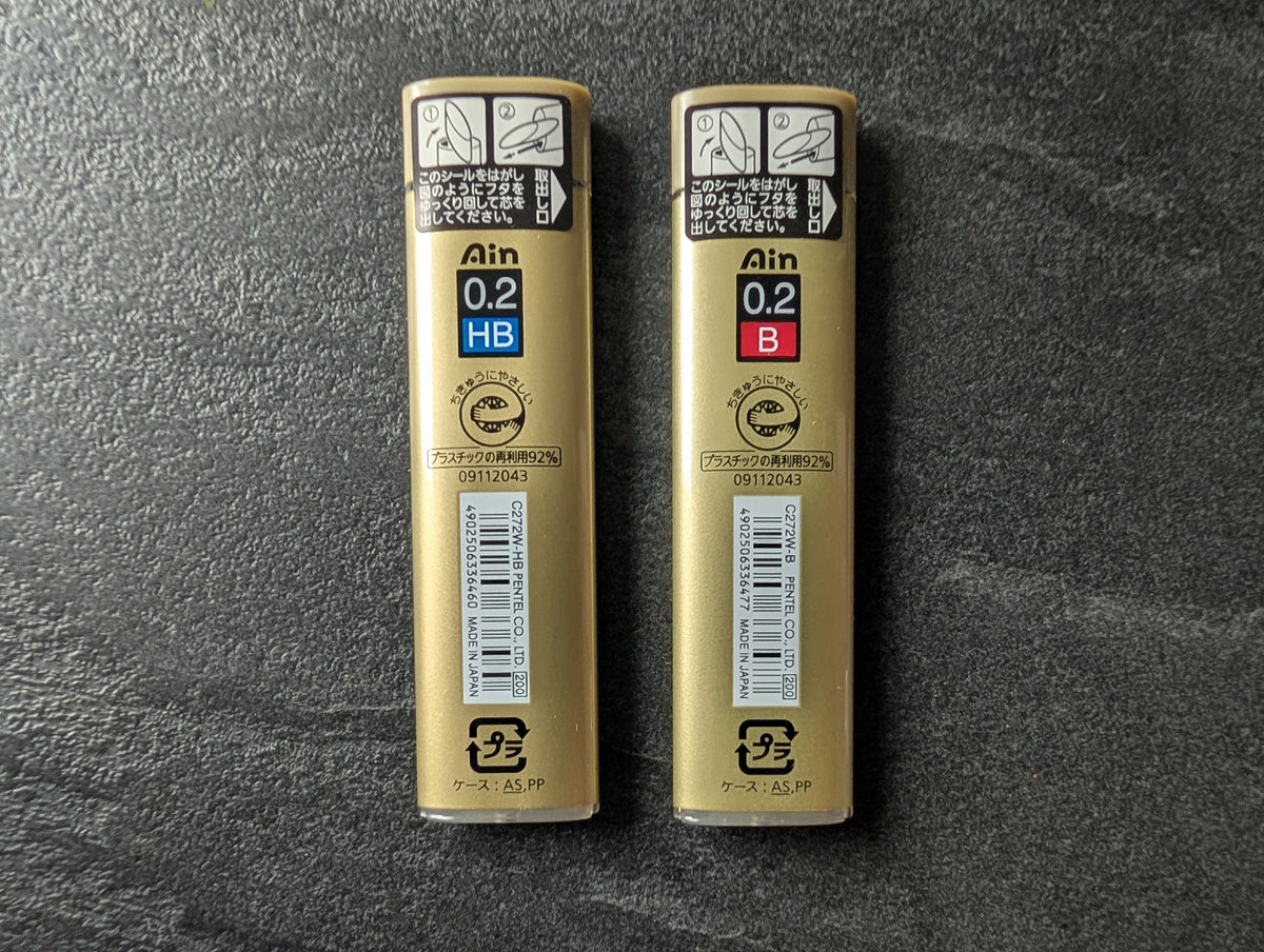 Druckbleistiftminen Pentel AIN Stein 0.2mm, 20 Minen, 60mm lang
