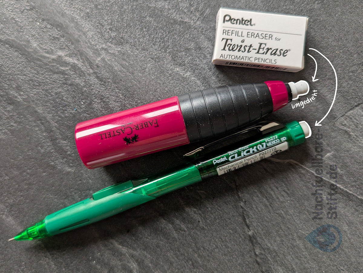 Faber Castell Radierer-Spitzer Kombination, nachfüllbarer Radierer