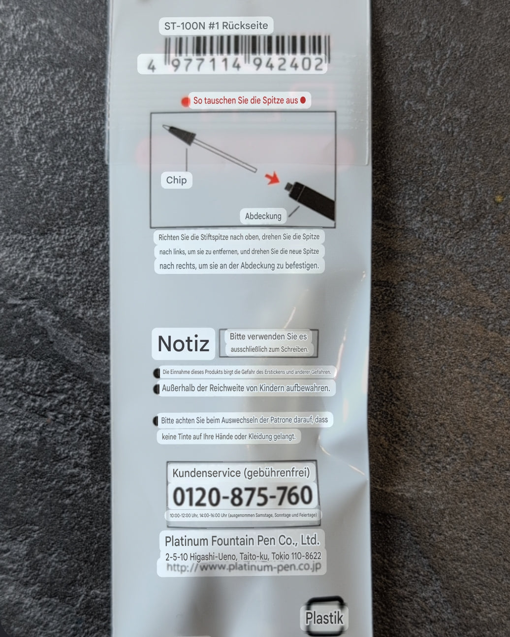 Ersatzspitze für Platinum Soft Pen, 3er Packung
