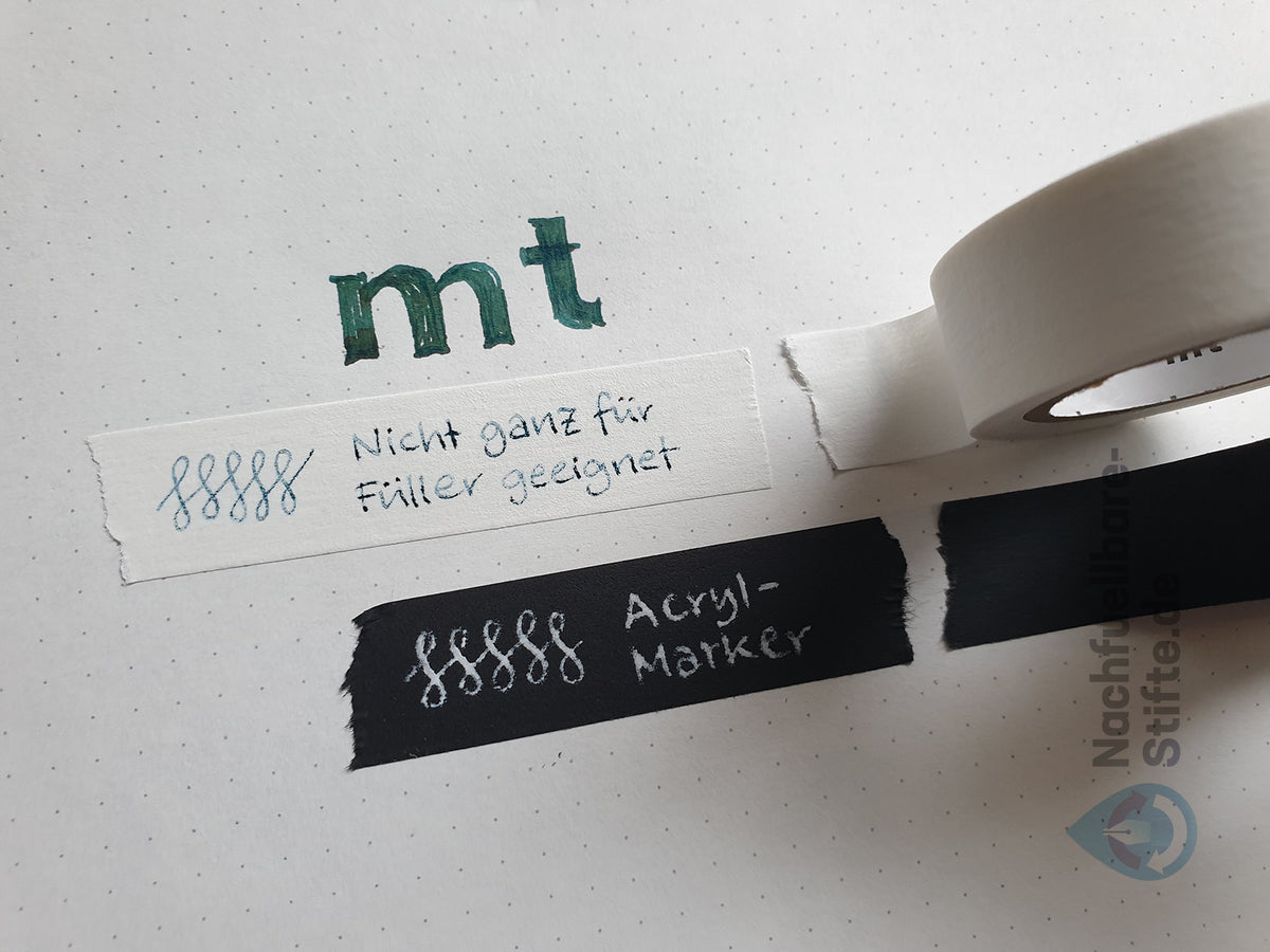 mt basic Washi Tape, 15mm x 7m, matt schwarz & weiß
