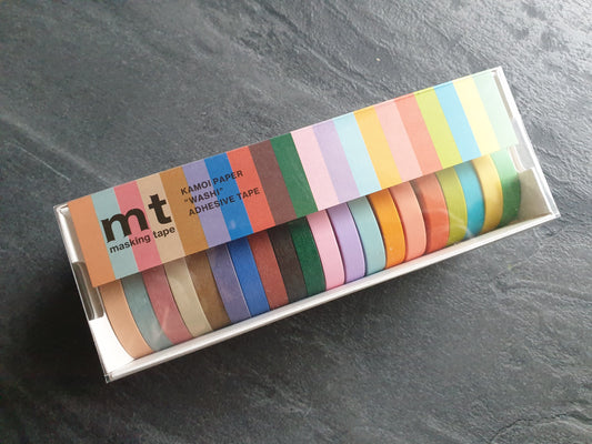 mt Washi Tape Set, 7 mm x 7 m, 20 Farben