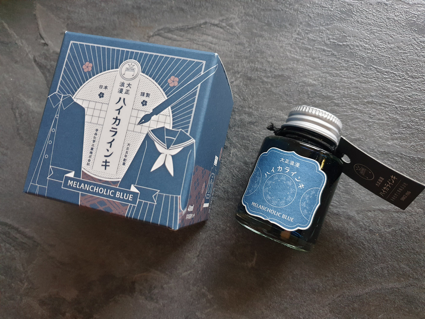 Teranishi: Taisho Roman, Melancholic Blue, 40ml Füllhaltertinte