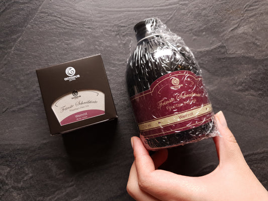 Octopus Fluids Feinste Schreibtinte "Weinrot", Füllhaltertinte in 2 Größen