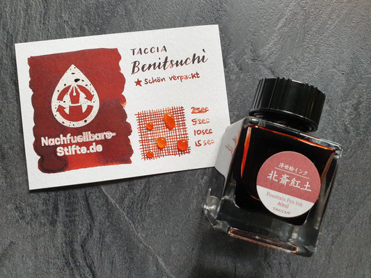 Taccia Hokusai Benitsuchi, 40ml Füllhaltertinte (Ukiyo-e Kollektion)