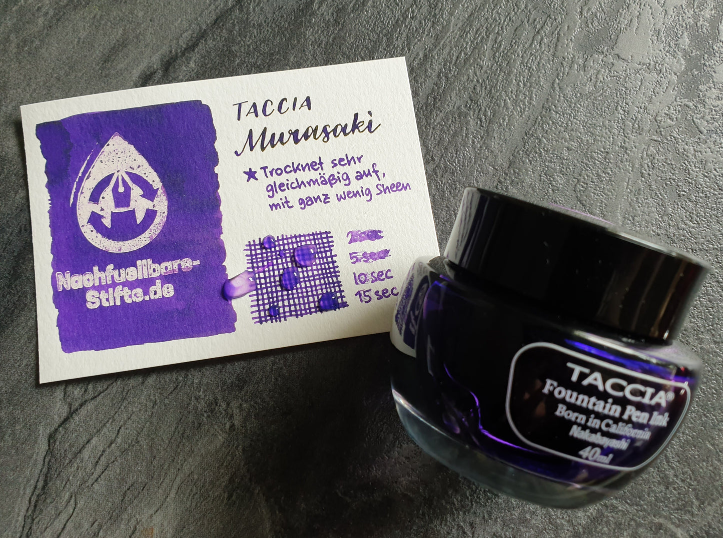 Taccia Füllhaltertinte "Murasaki" (lila), 40ml Glas