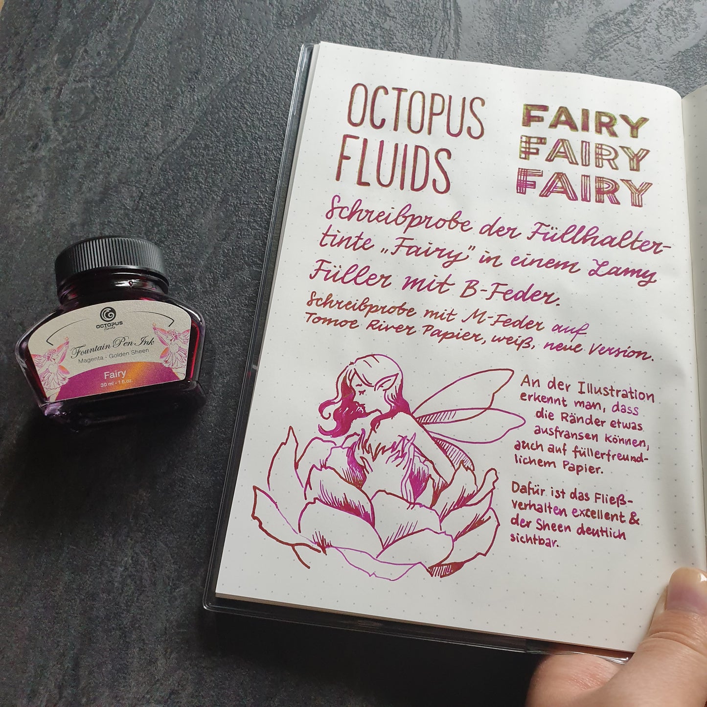 Octopus Fluids Sheen-Tinte "Fairy", Füllhaltertinte 30ml