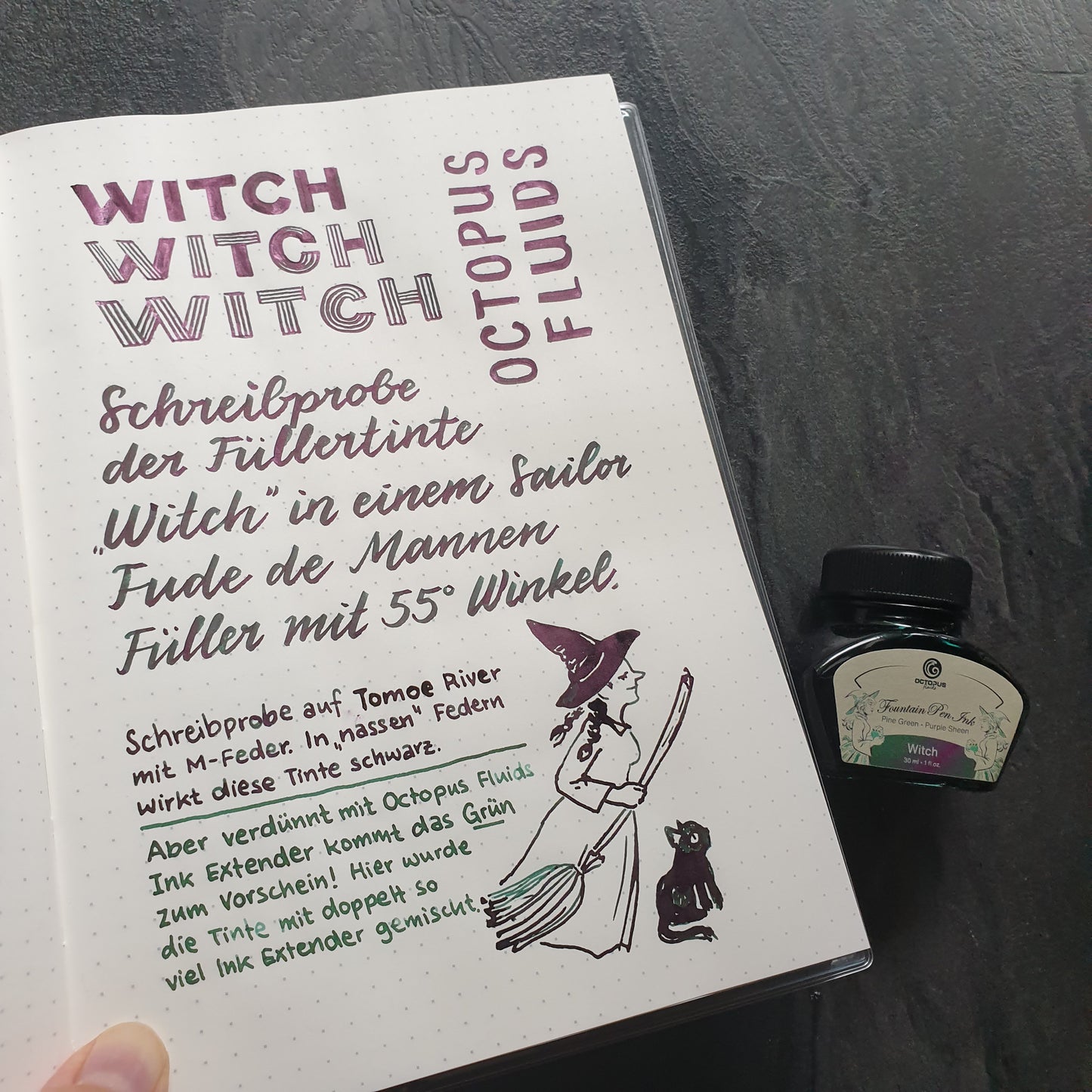 Octopus Fluids Sheen-Tinte "Witch", Füllhaltertinte 30ml