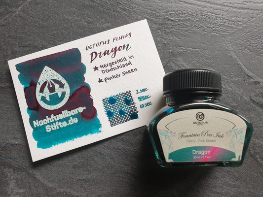 Octopus Fluids Sheen-Tinte "Dragon", Füllhaltertinte 30ml