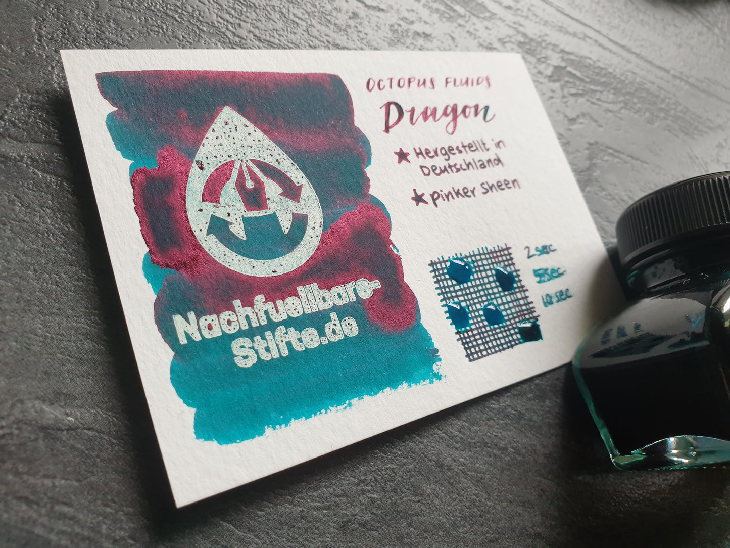 Octopus Fluids Sheen-Tinte "Dragon", Füllhaltertinte 30ml