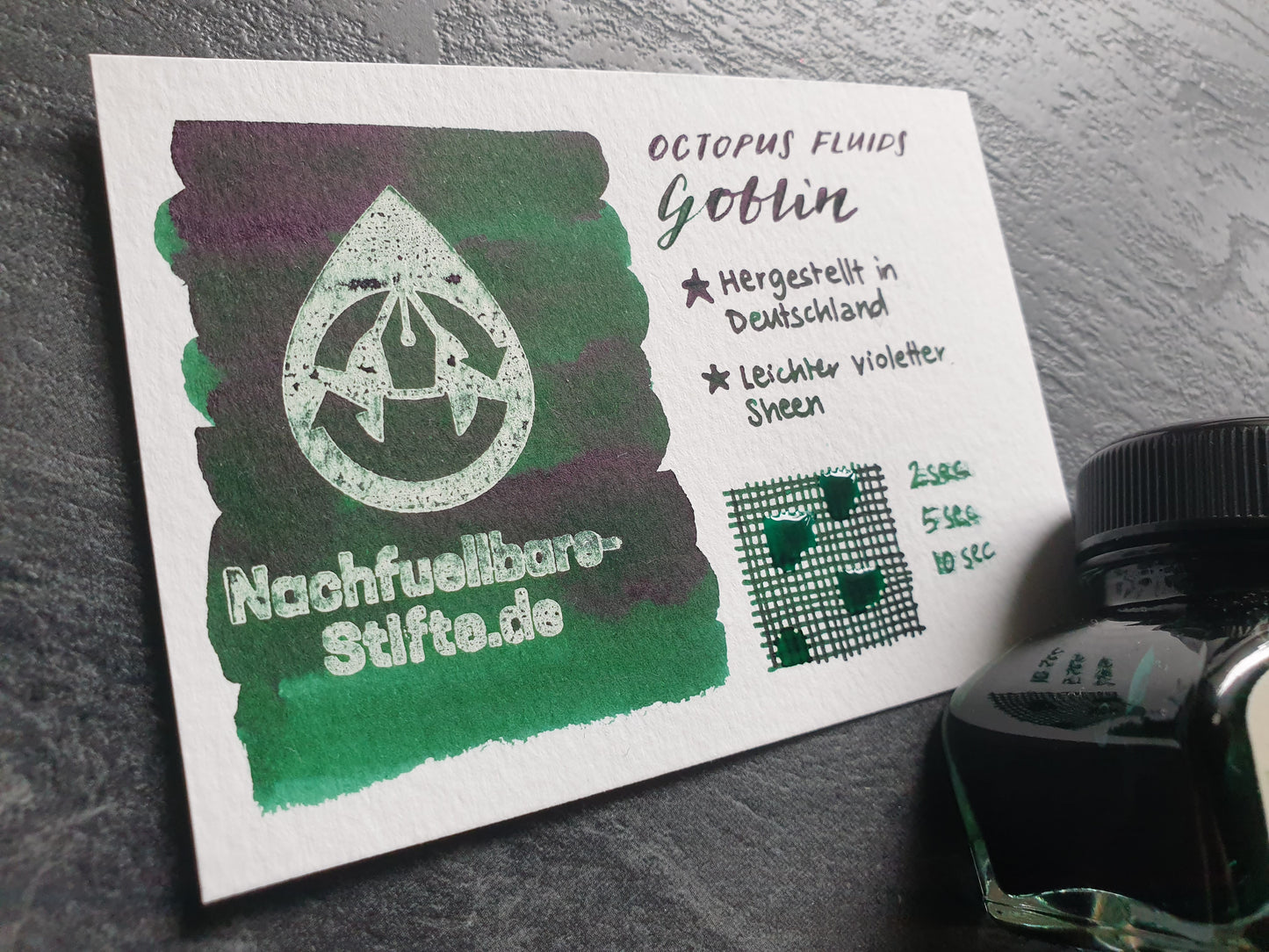 Octopus Fluids Sheen-Tinte "Goblin", Füllhaltertinte 30ml