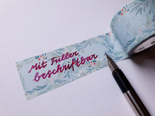 mt Beschriftbares Washi Tape mit Pflanzenmotiv, 30mm x 7 m