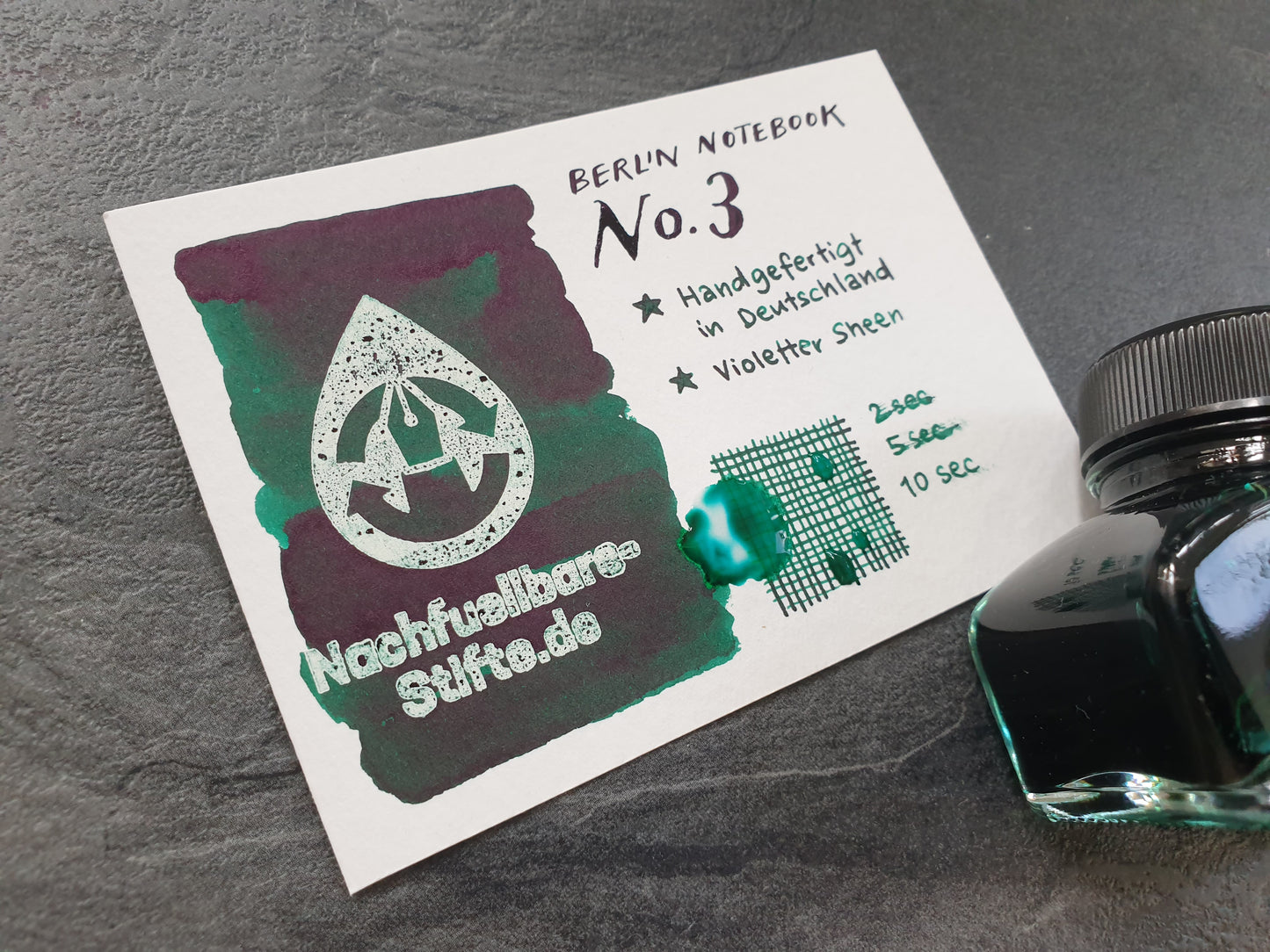 Berlin Notebook [Green] No.3 Füllhaltertinte, 30ml Glas
