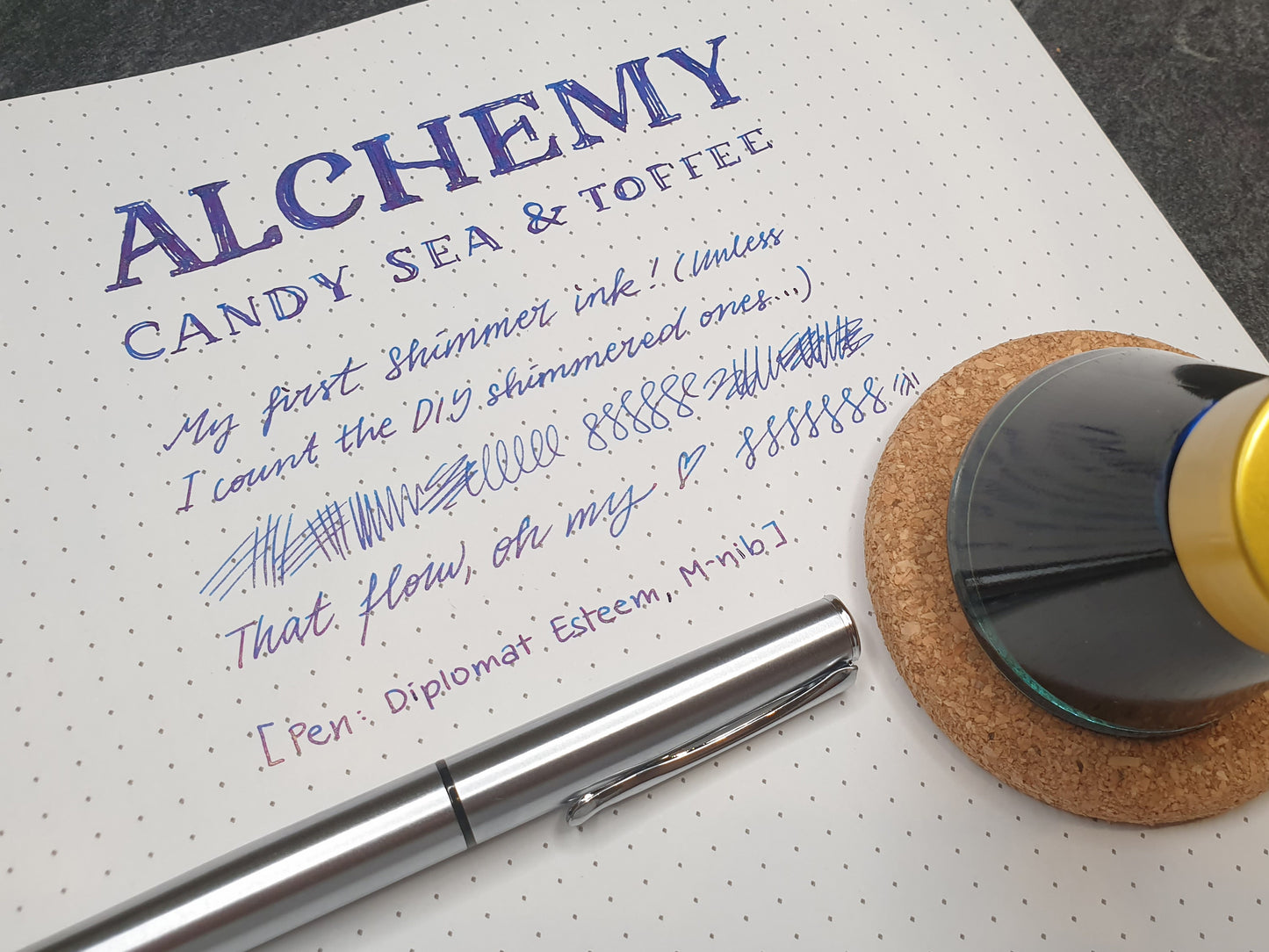 Diplomat Esteem Luxus-Füllhalter, Farbe "Matt chrom", 3 Federstärken