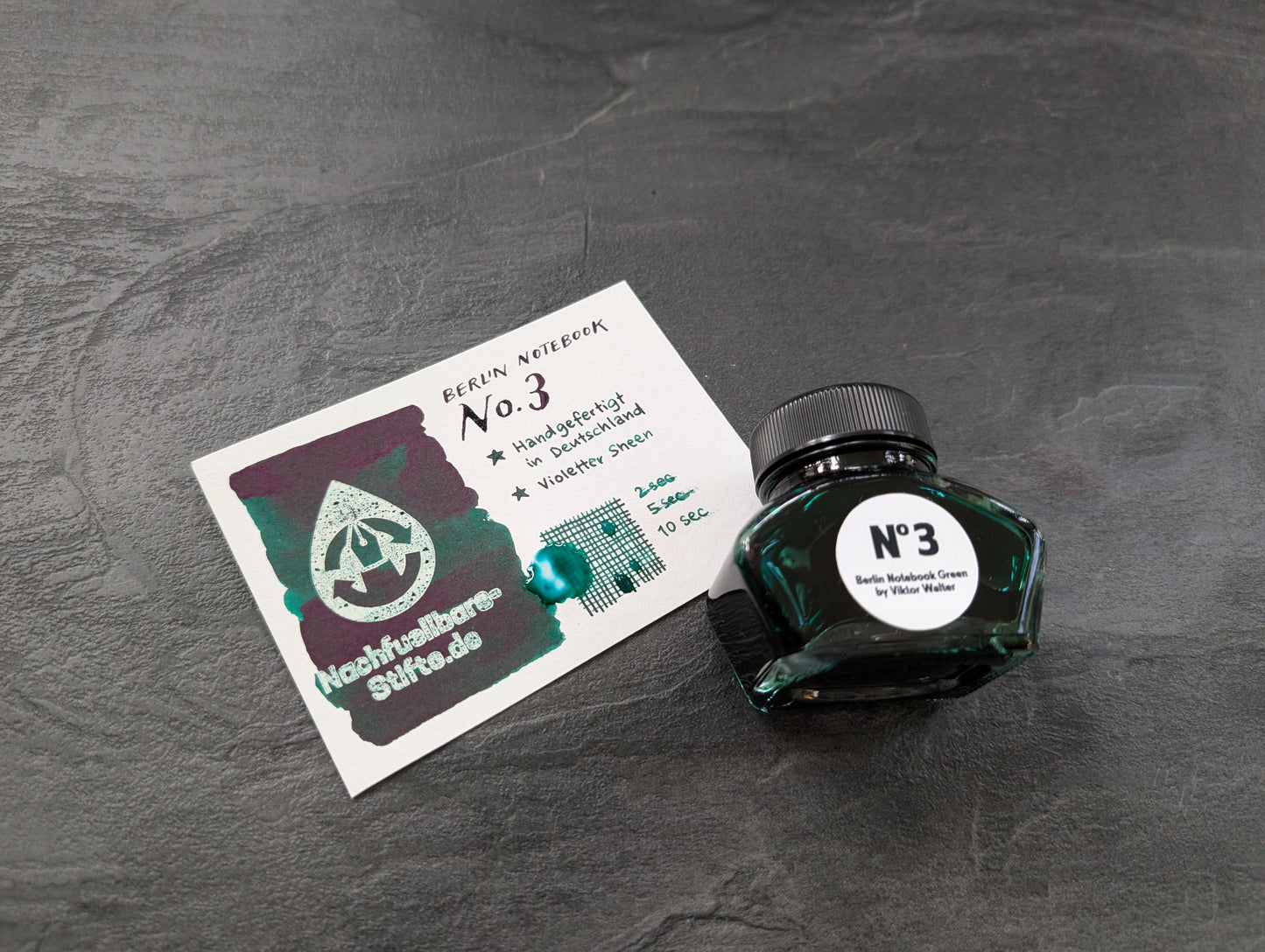 Berlin Notebook [Green] No.3 Füllhaltertinte, 30ml Glas