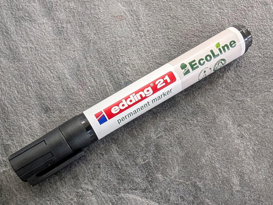 Edding 21 Permanentmarker, Rundspitze 1,5 bis 3mm, schwarz, nachfüllbar; EcoLine 4-21001