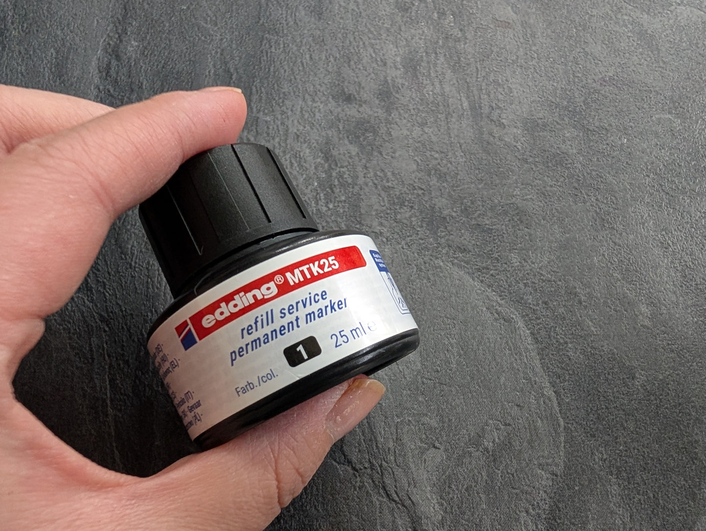 Edding Nachfülltinte für Permanentmarker, MTK 25 schwarz, 25ml Flasche, 4MTK25001