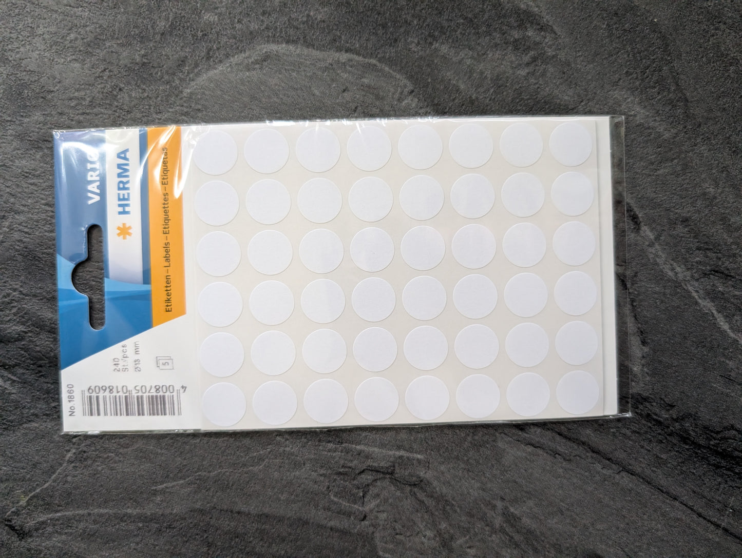 Runde Mini-Etiketten permanent, Ø13mm, 240 Stück, weiß, HERMA 1860