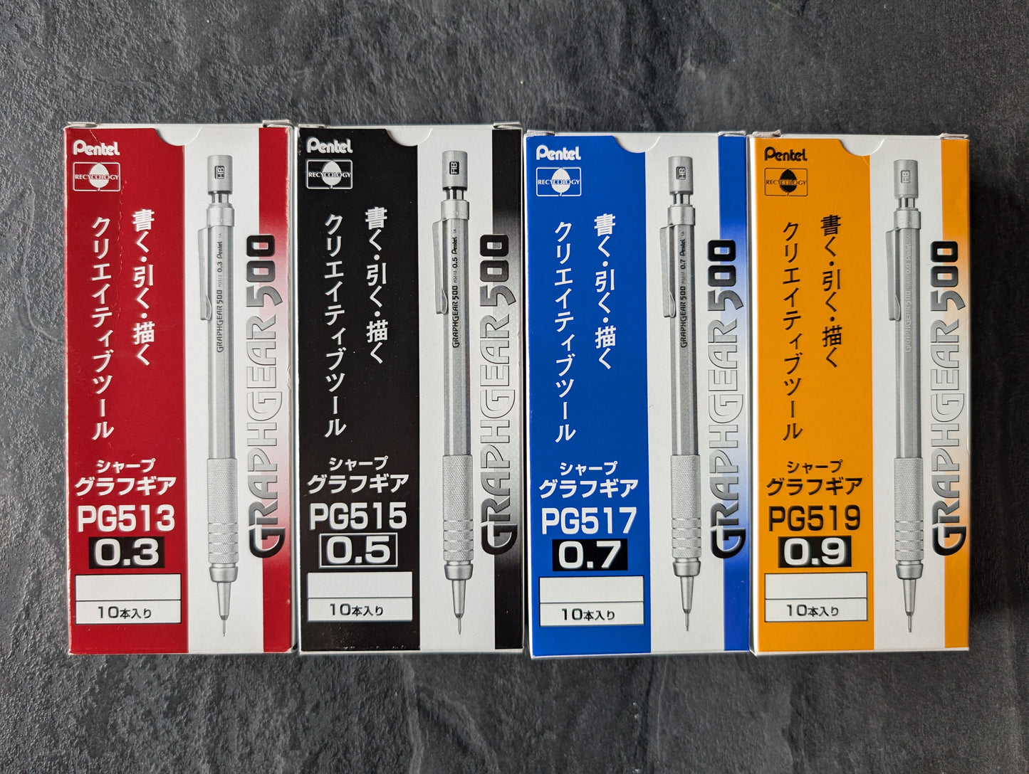 Pentel GraphGear 500 Druckbleistift, 4 Strichstärken