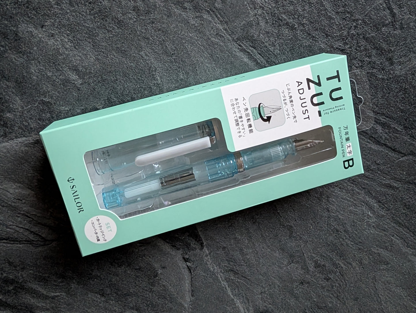 Sailor TUZU ADJUST Glassy Füllhalter, Farbe: Crystal Sky (Limited Edition), himmelblau transparent, 3 Federstärken