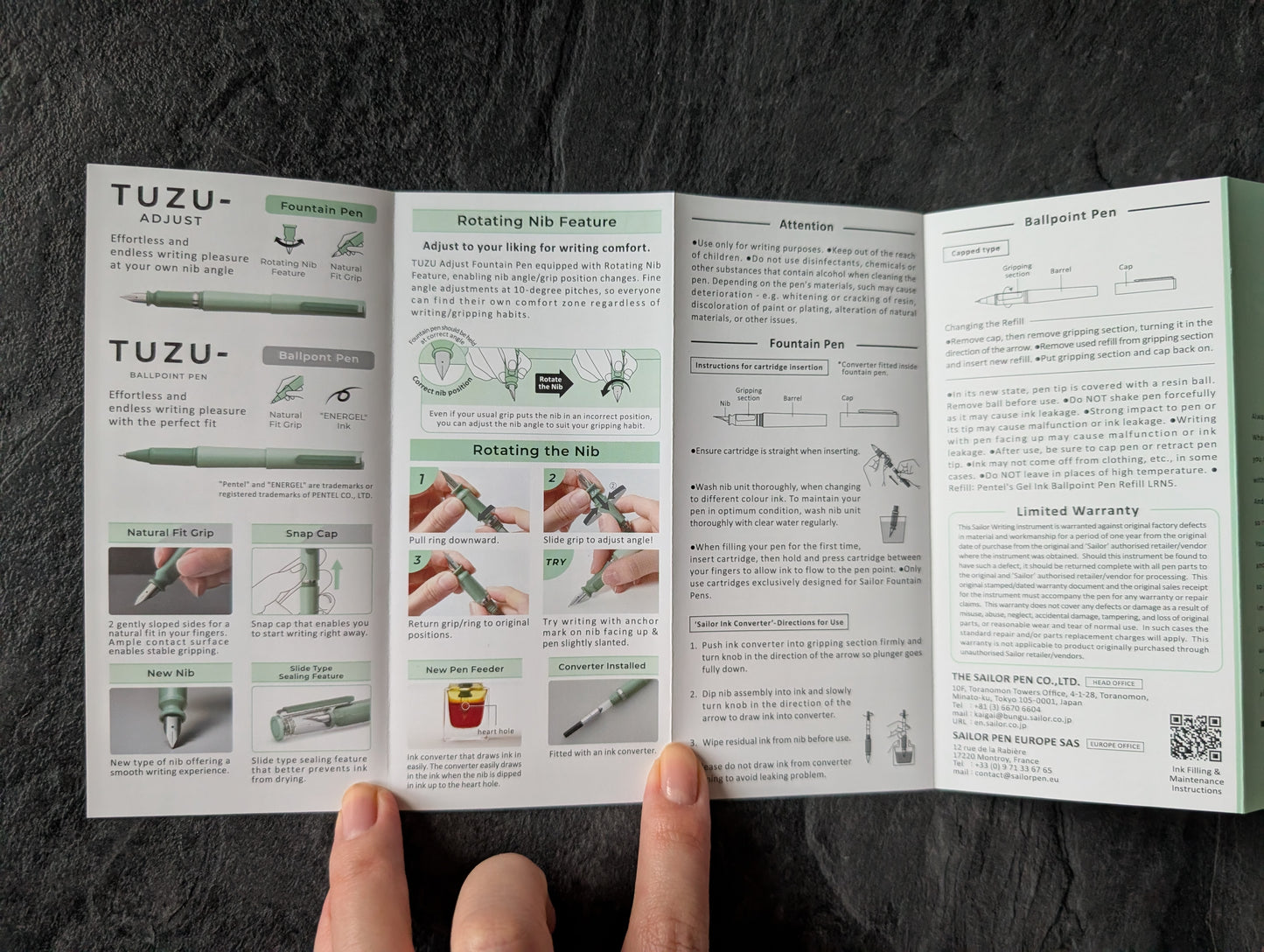 Sailor TUZU ADJUST Glassy Füllhalter, Farbe: Crystal Sky (Limited Edition), himmelblau transparent, 3 Federstärken