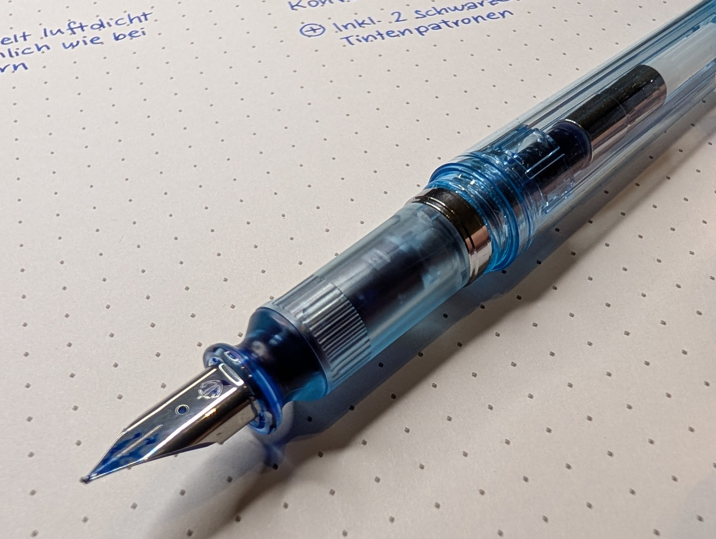 Sailor TUZU ADJUST Glassy Füllhalter, Farbe: Crystal Sky (Limited Edition), himmelblau transparent, 3 Federstärken