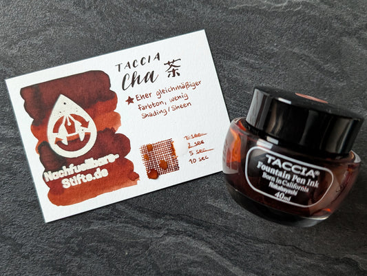 Taccia Füllhaltertinte "Cha" (braun), 40ml Glas