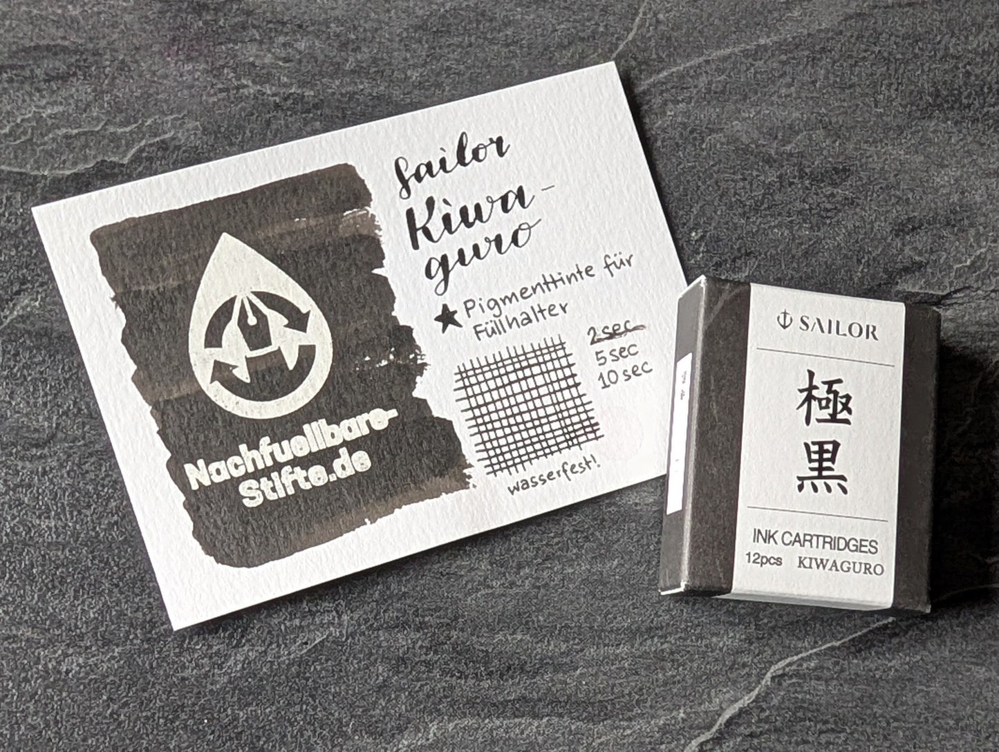 Sailor Patronen mit pigmentierter Füllhaltertinte, 12er Packung